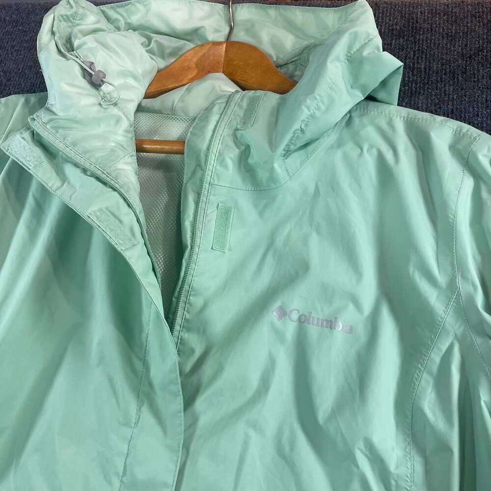 Columbia Women's Omni-Tech Arcadia II Waterproof Rain Jacket Green Size XL